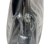 Gucci Black Leather Zip Clutch