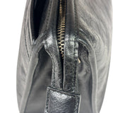 Gucci Black Leather Zip Clutch