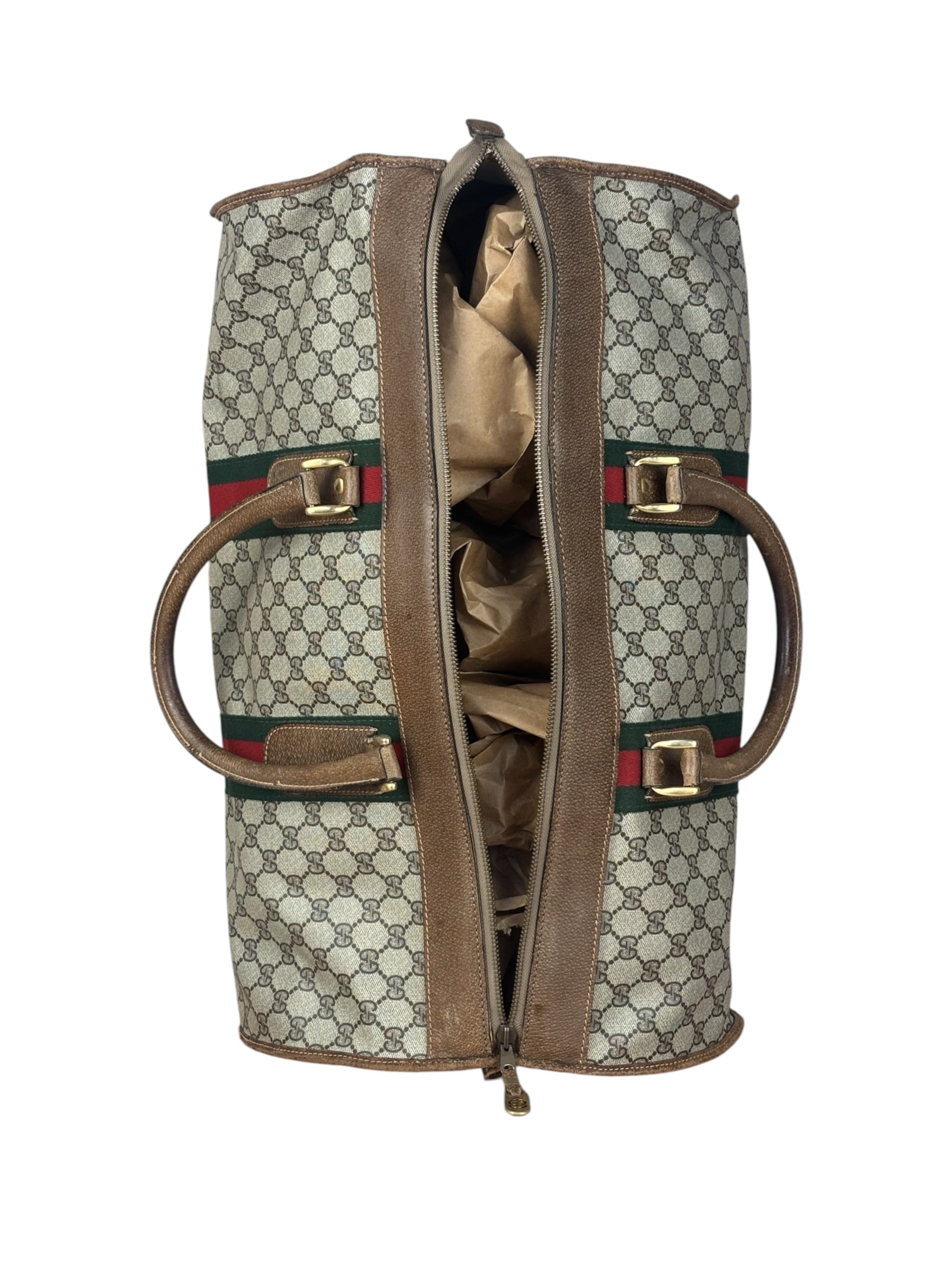 Gucci GG Vintage Coated Canvas Boston Bag