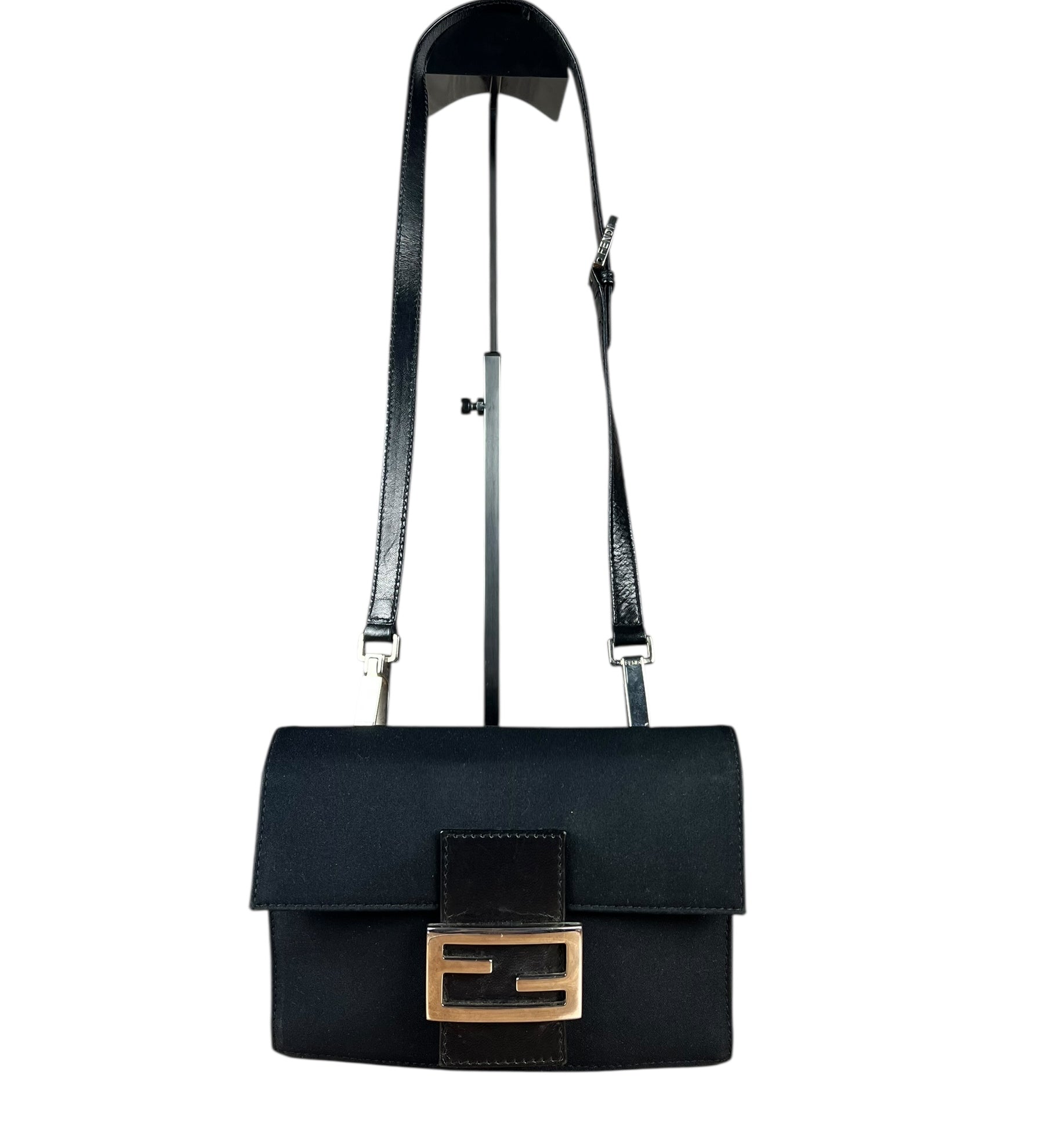 Fendi Nylon FF Baguette Shoulder Bag