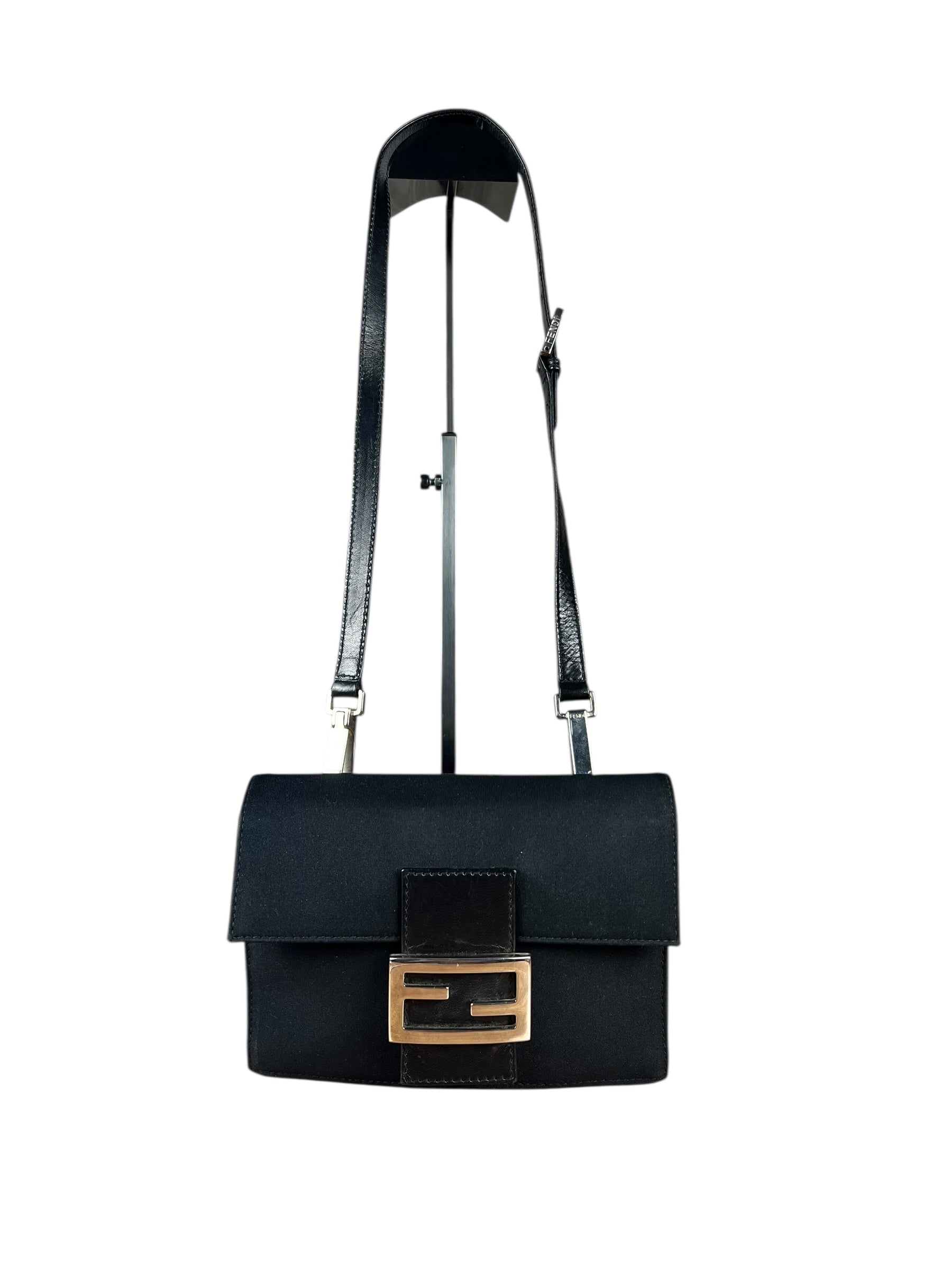 Fendi Nylon FF Baguette Shoulder Bag