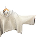 Balenciaga Grey Oversized Cropped Hoodie