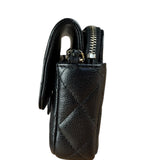 Chanel Black Quilted Flap Phone Chain Handbag