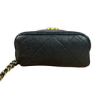 Chanel Black Quilted Leather Kiss-Lock My Crush Micro Bag 2020