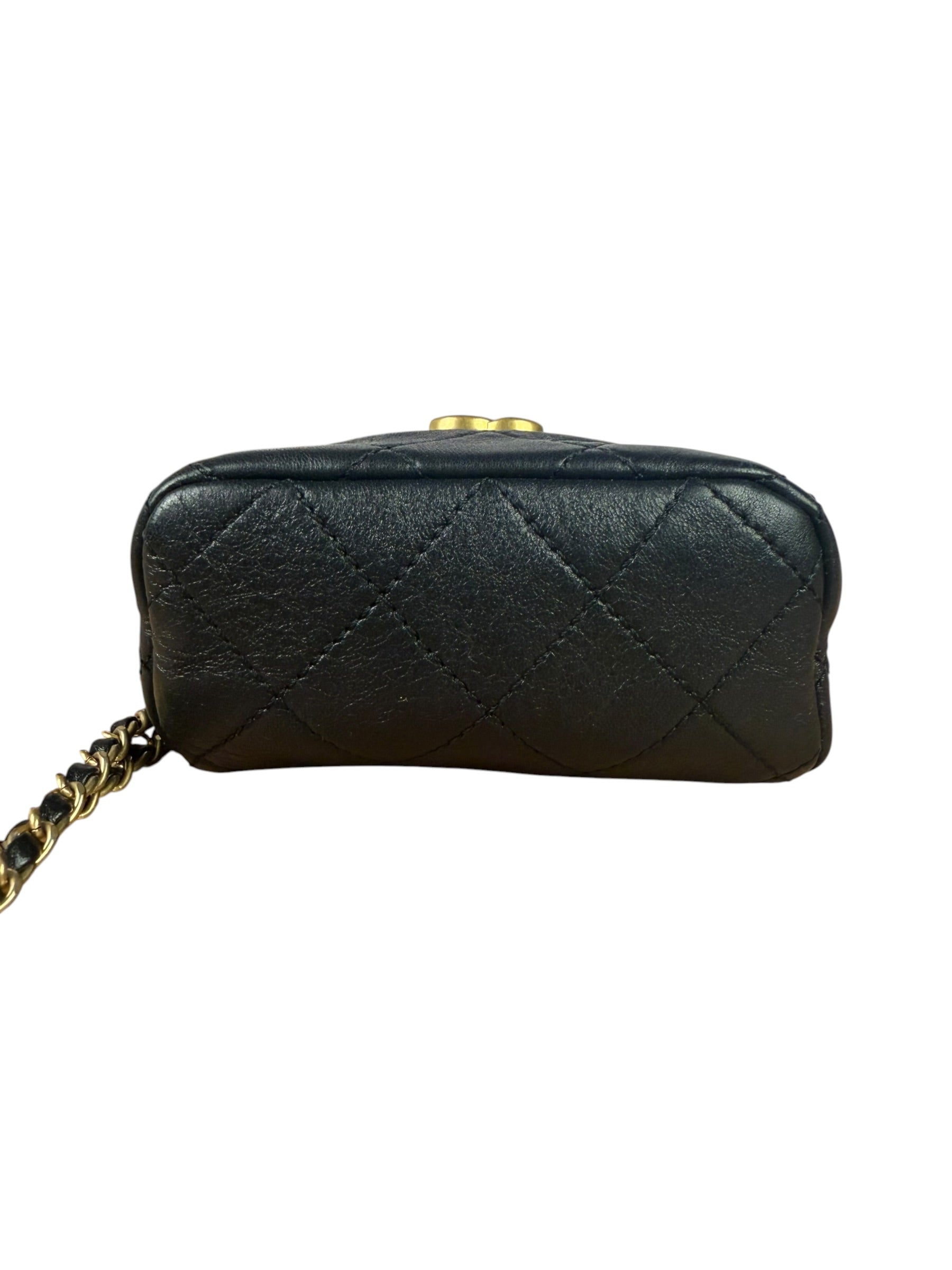 Chanel Black Quilted Leather Kiss-Lock My Crush Micro Bag 2020