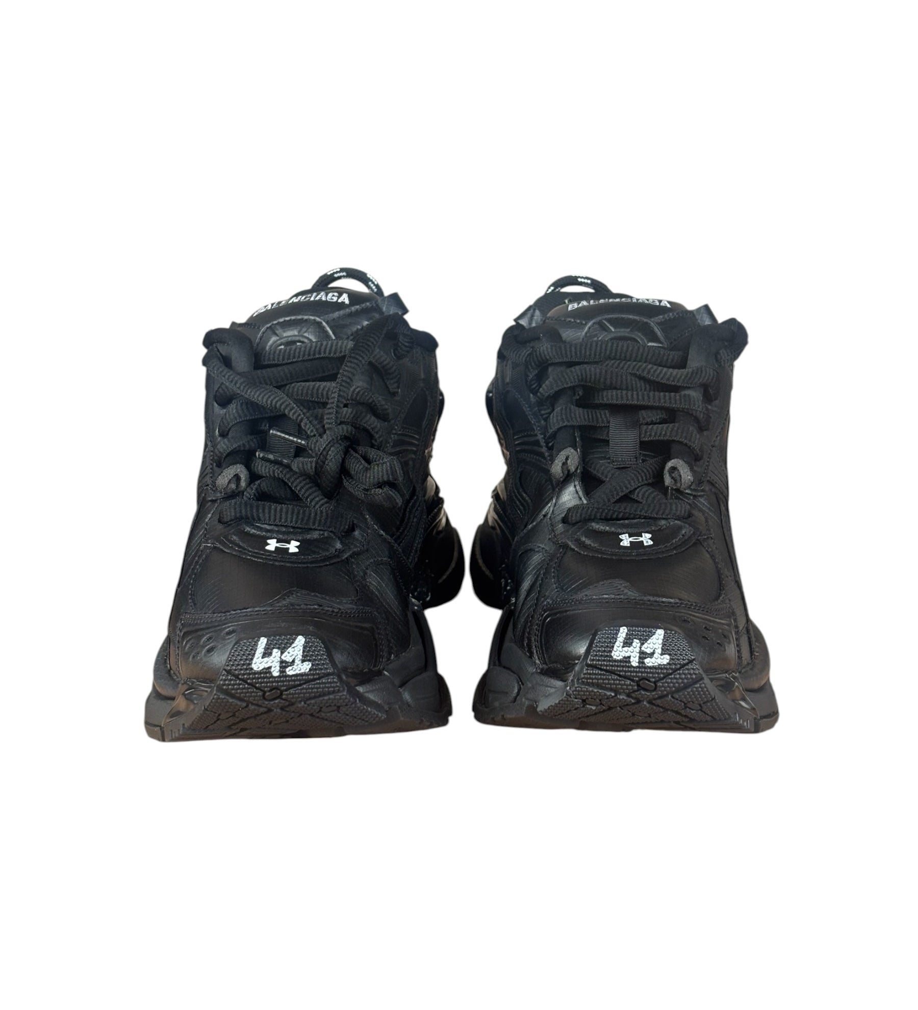 Balenciaga x Under Armour Black Runner Ripstop Sneakers