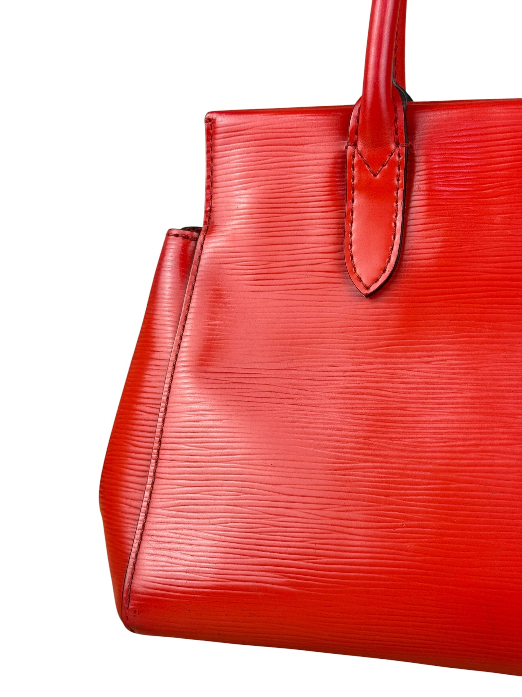 Louis Vuitton Red Epi Marly BB Handbag (No Strap)