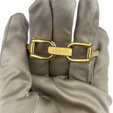 Gucci 1500L Black Dial Gold Plate Bangle