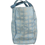 Chanel Blue Leather Trim New Travel Tote Bag 2002