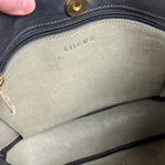 Loewe Suede Anagram Shoulder Tote Olive