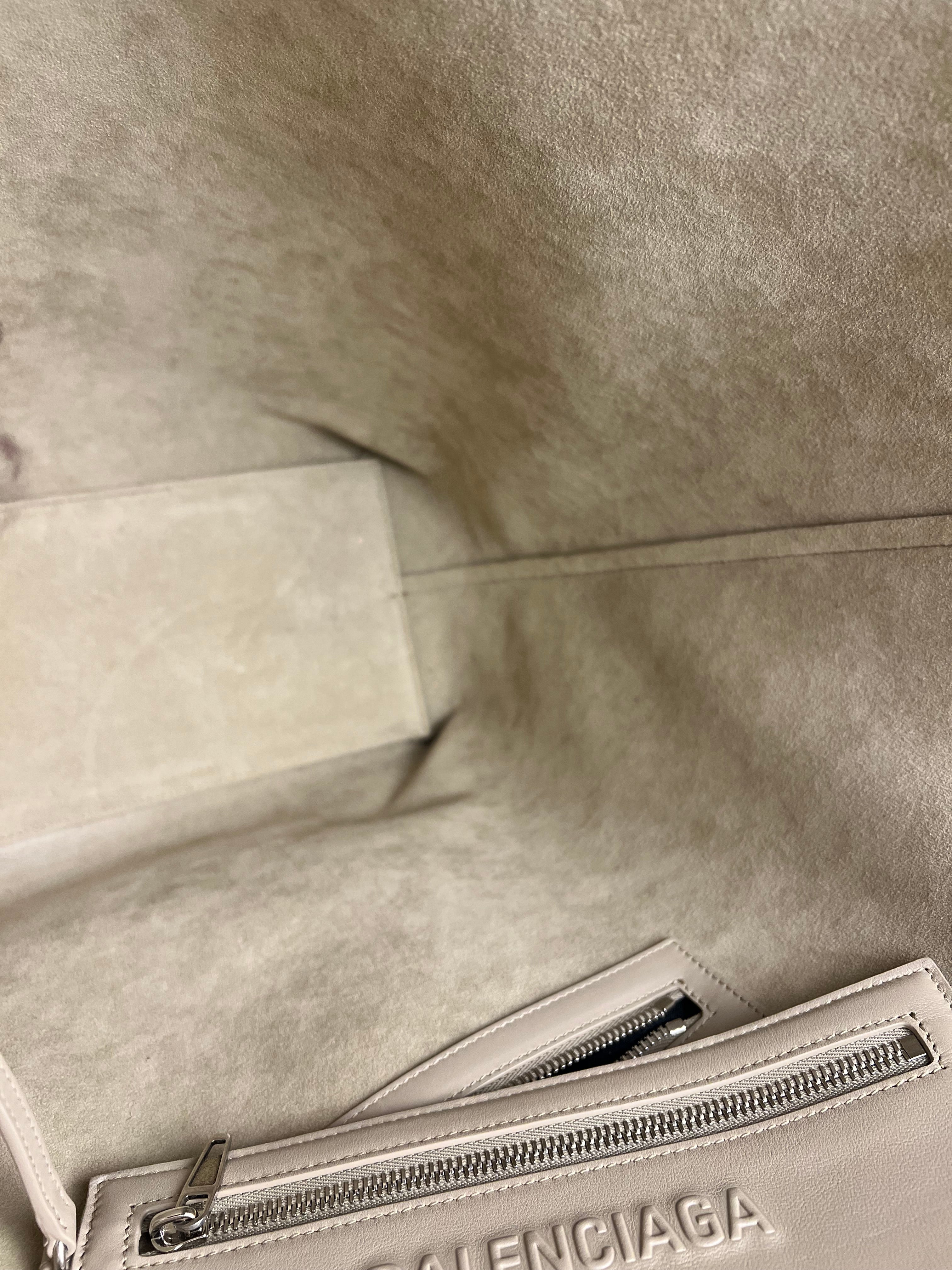 Balenciaga Beige Leather Mary Kate Tote Bag