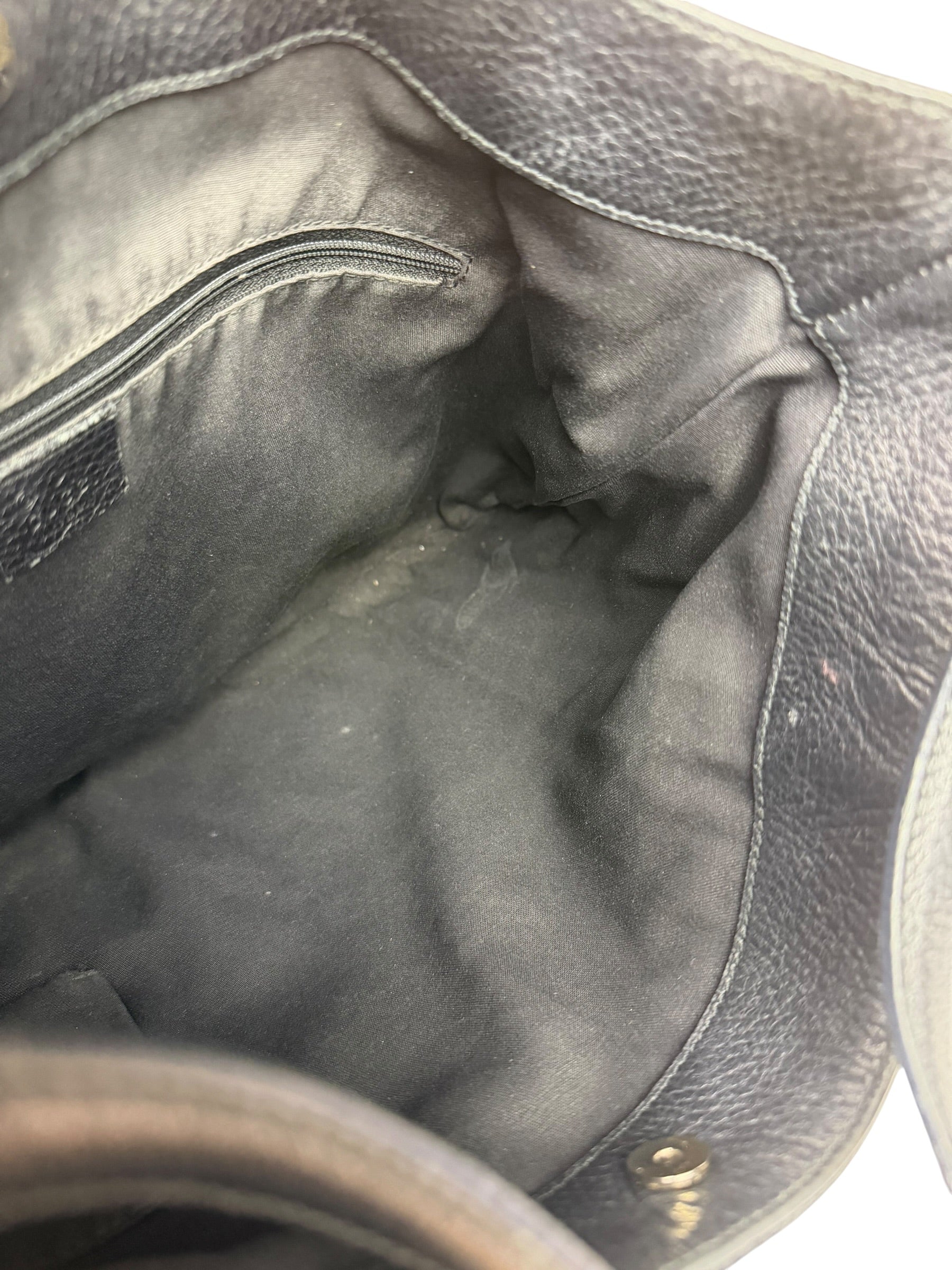 Gucci Black Leather Trim GG Supreme Hobo Bag