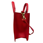 Blue Label Crestbridge Red Pebbled Leather Two-Way Bag