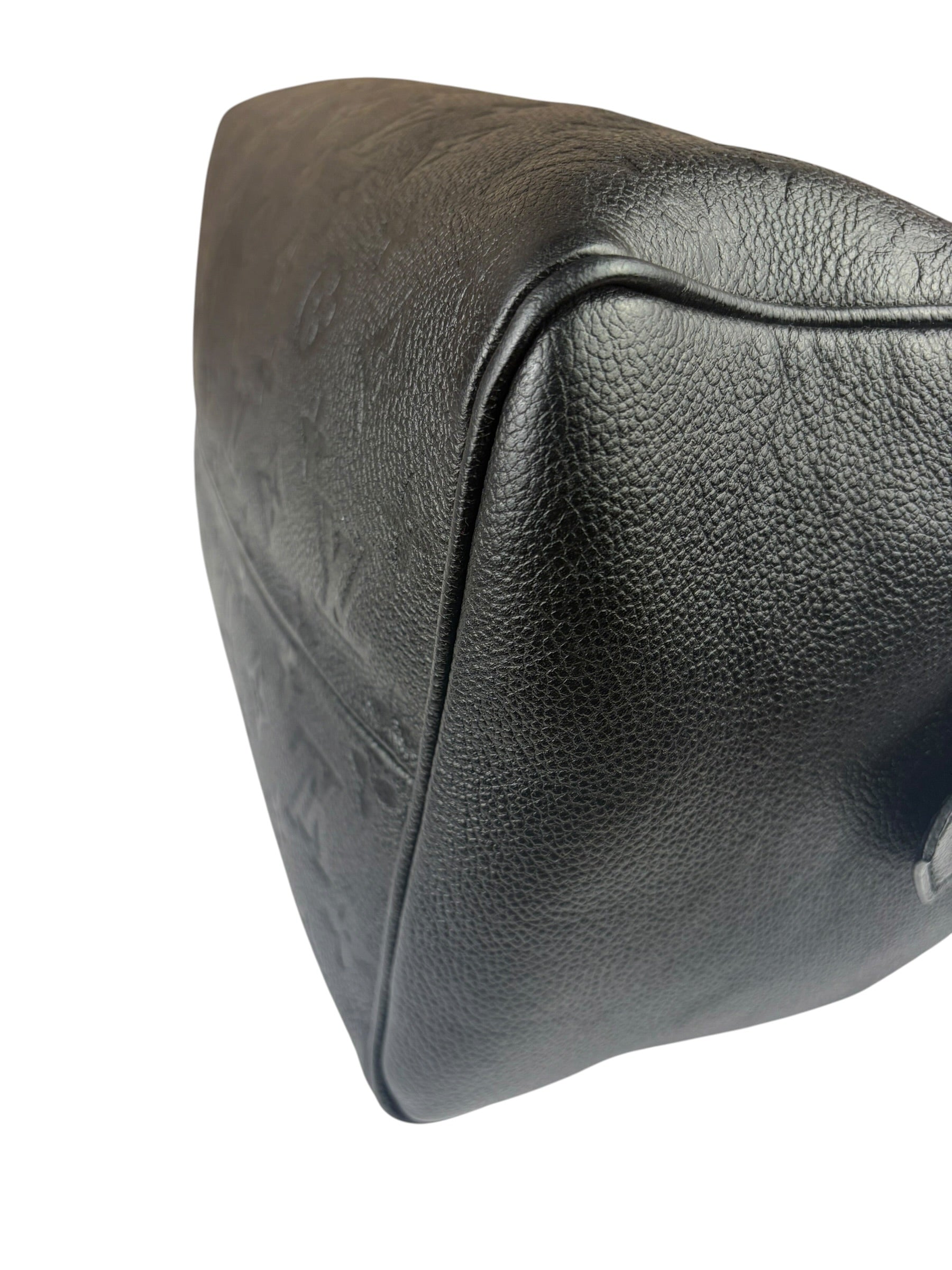 Louis Vuitton Black Monogram Bandouliere NM Empreinte Noir Speedy 30