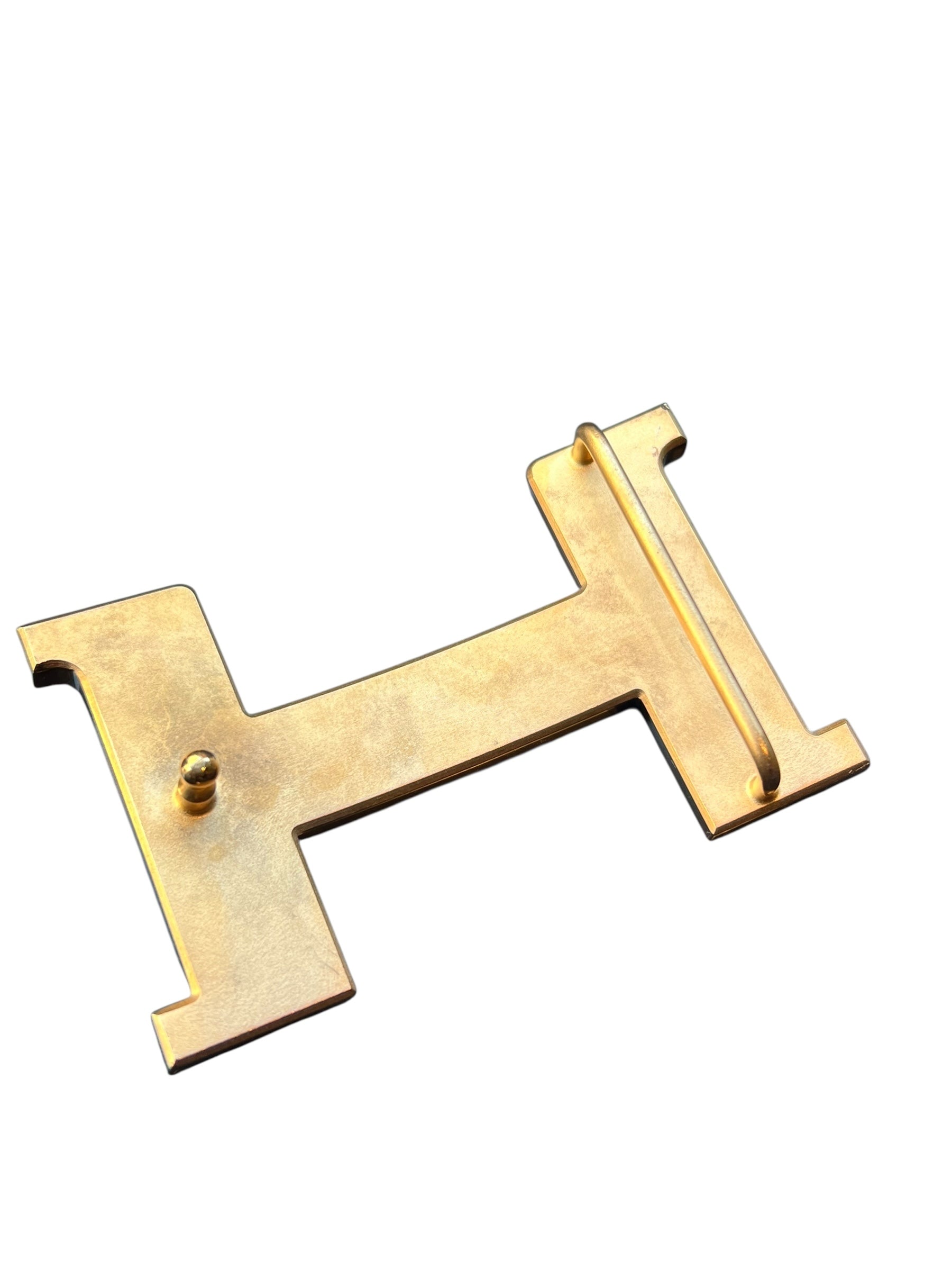 Hermes H Constance Polished Belt Buckle Gold