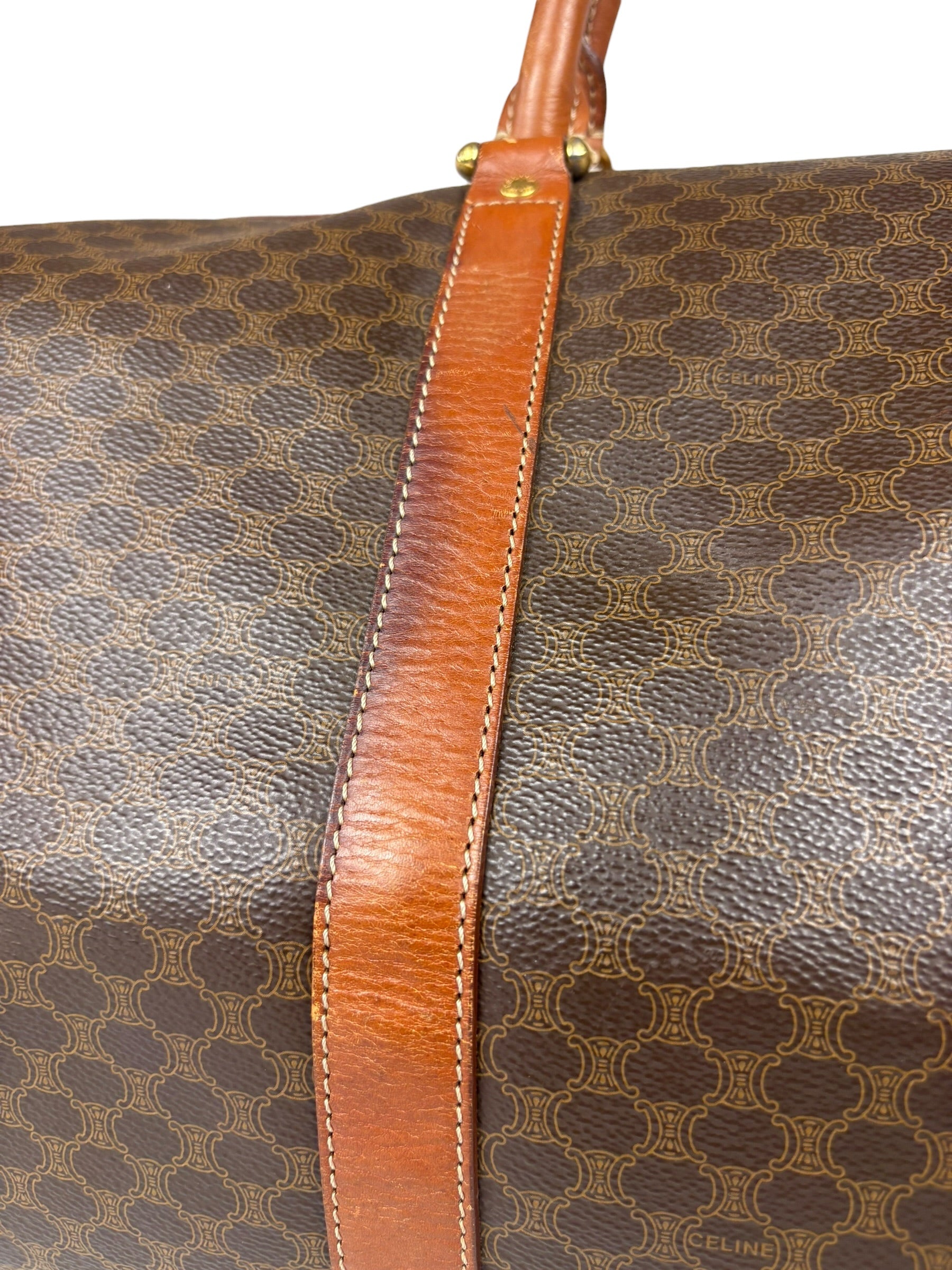 Celine Vintage Macadam Weekender Boston Bag