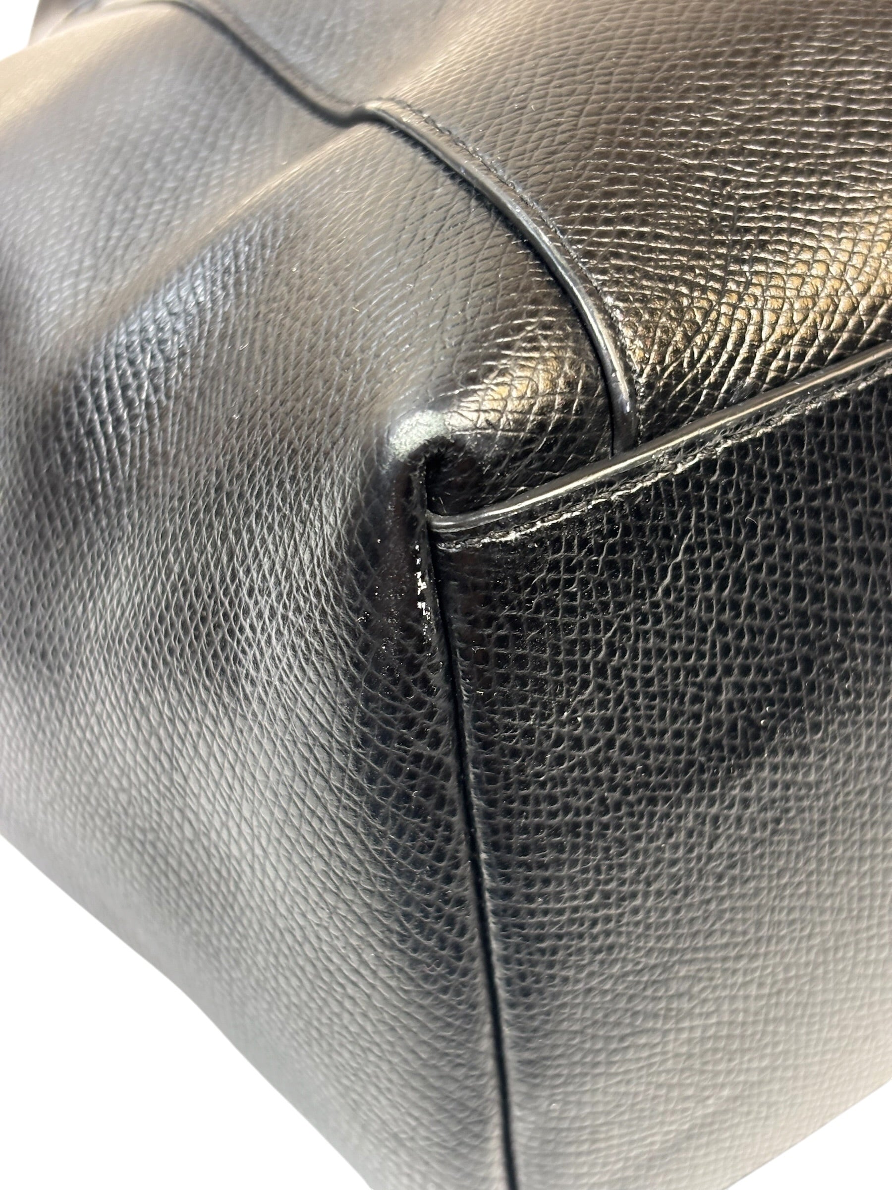 Coach Black Pebbled Leather Ava Zip Tote