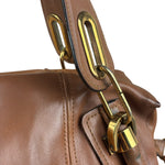 Chloe Caramel Tan Leather Paraty Medium Two-Way Bag
