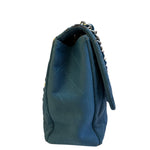 Chanel Teal Blue Jersey Large Flap Bag 2009