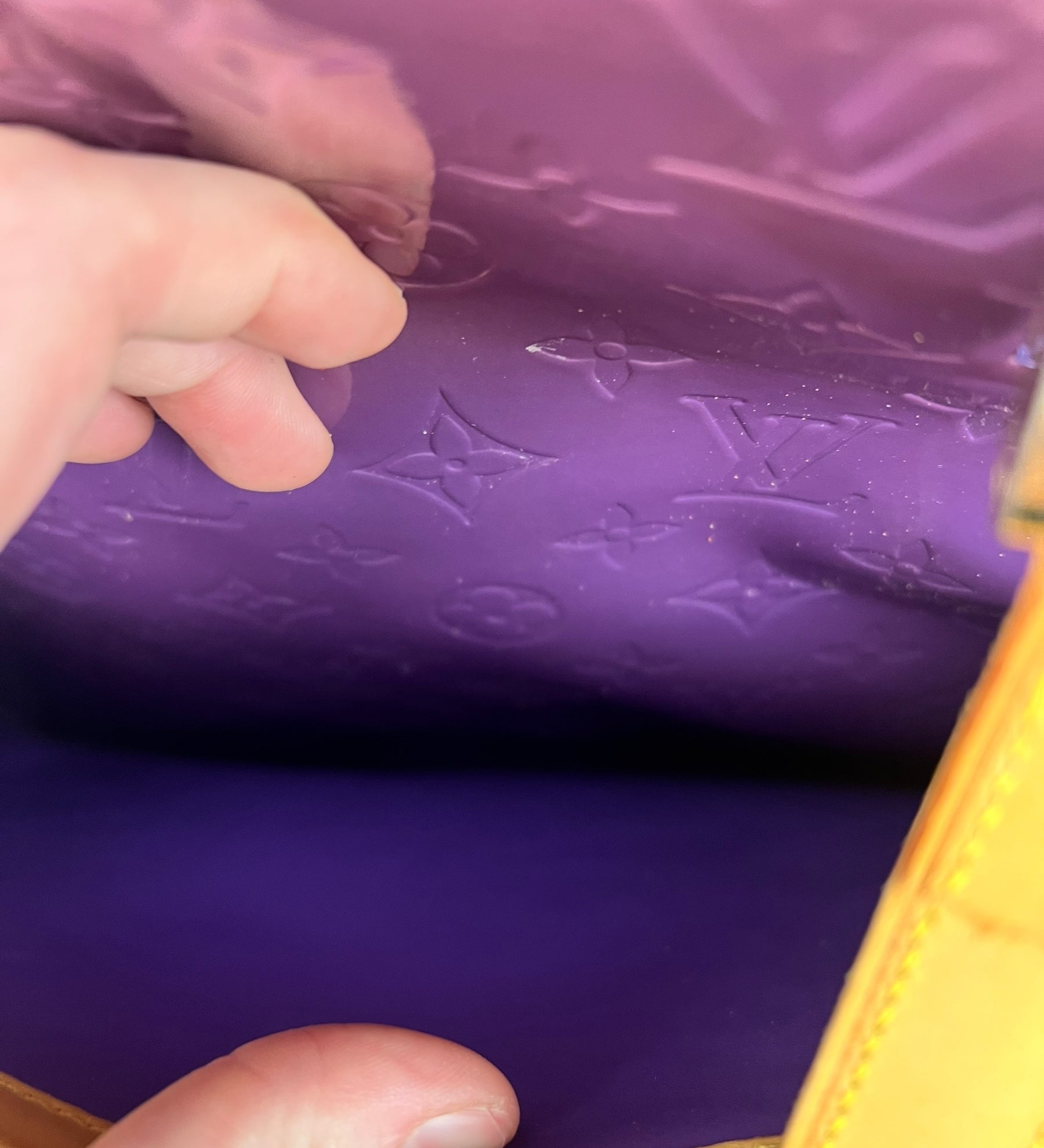 Louis Vuitton Vernis Purple Sutton Handbag