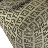 Fendi Brown Leather Trim Zucca Mamma Baguette