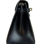 Hermes Black Mini Kelly 20 Box Calf 1991
