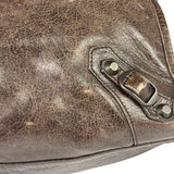 Balenciaga Brown Leather Medium Le City Two-Way Bag