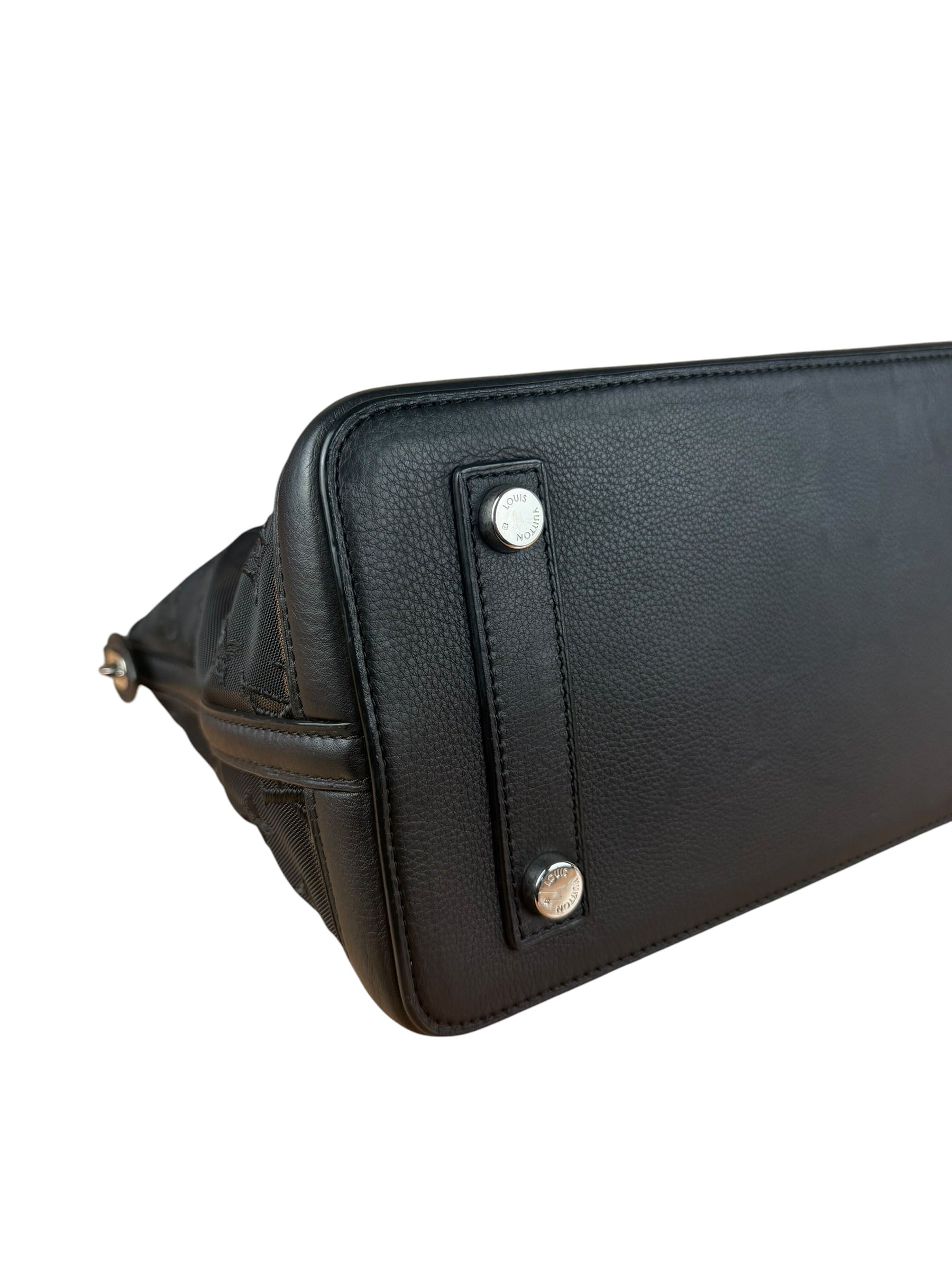 Louis Vuitton Limited Edition Black Monogram Transparence Lockit Hand Bag