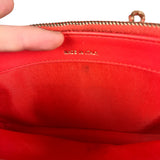 Chanel 2019 Caviar Quilted CC Filigree Clutch on Chain