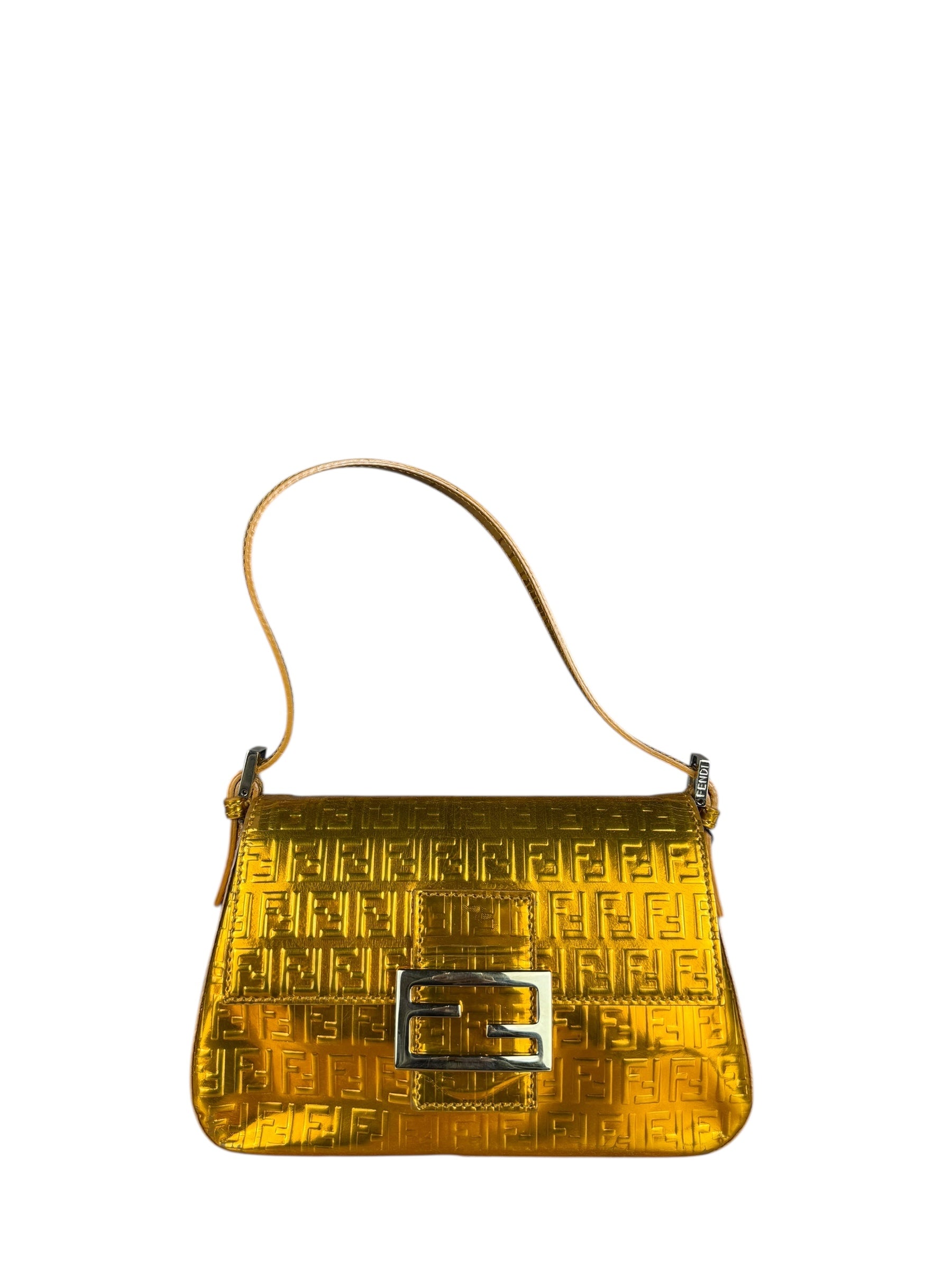 Fendi Metallic FF Mini Mamma Baguette