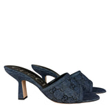 Gucci Denim Sparkle Monogram Heels