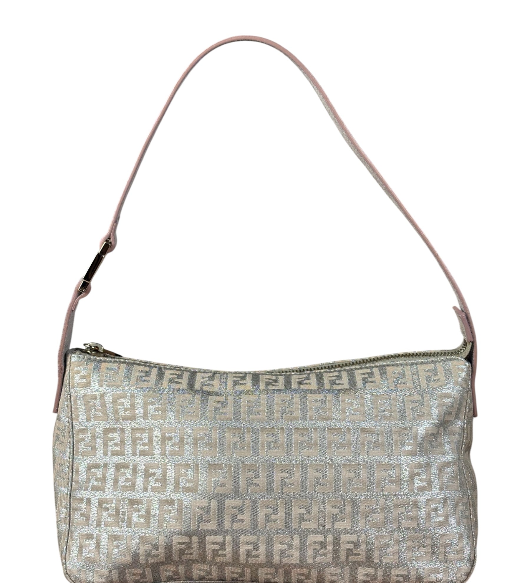 Fendi Vintage Zucchino FF Logo Shoulder Bag