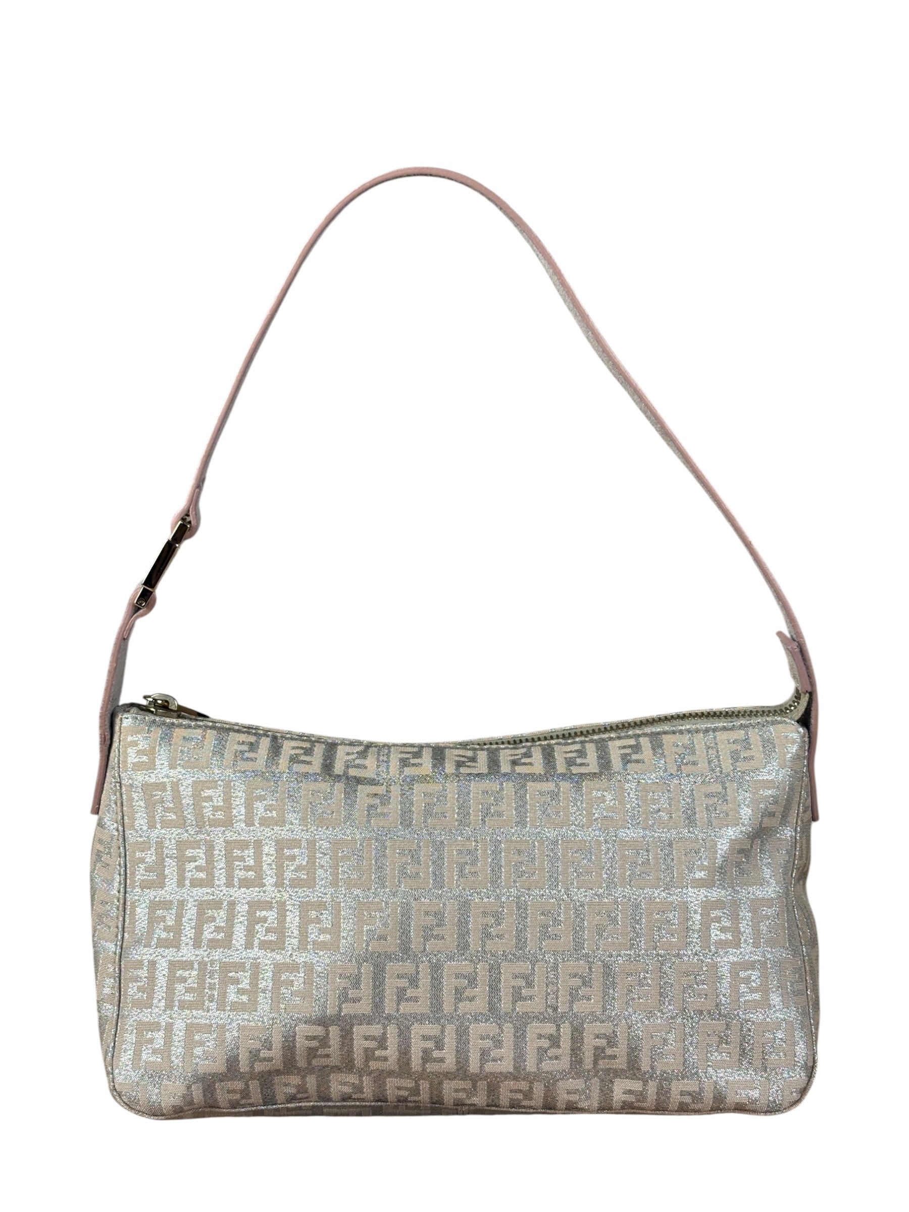 Fendi Vintage Zucchino FF Logo Shoulder Bag
