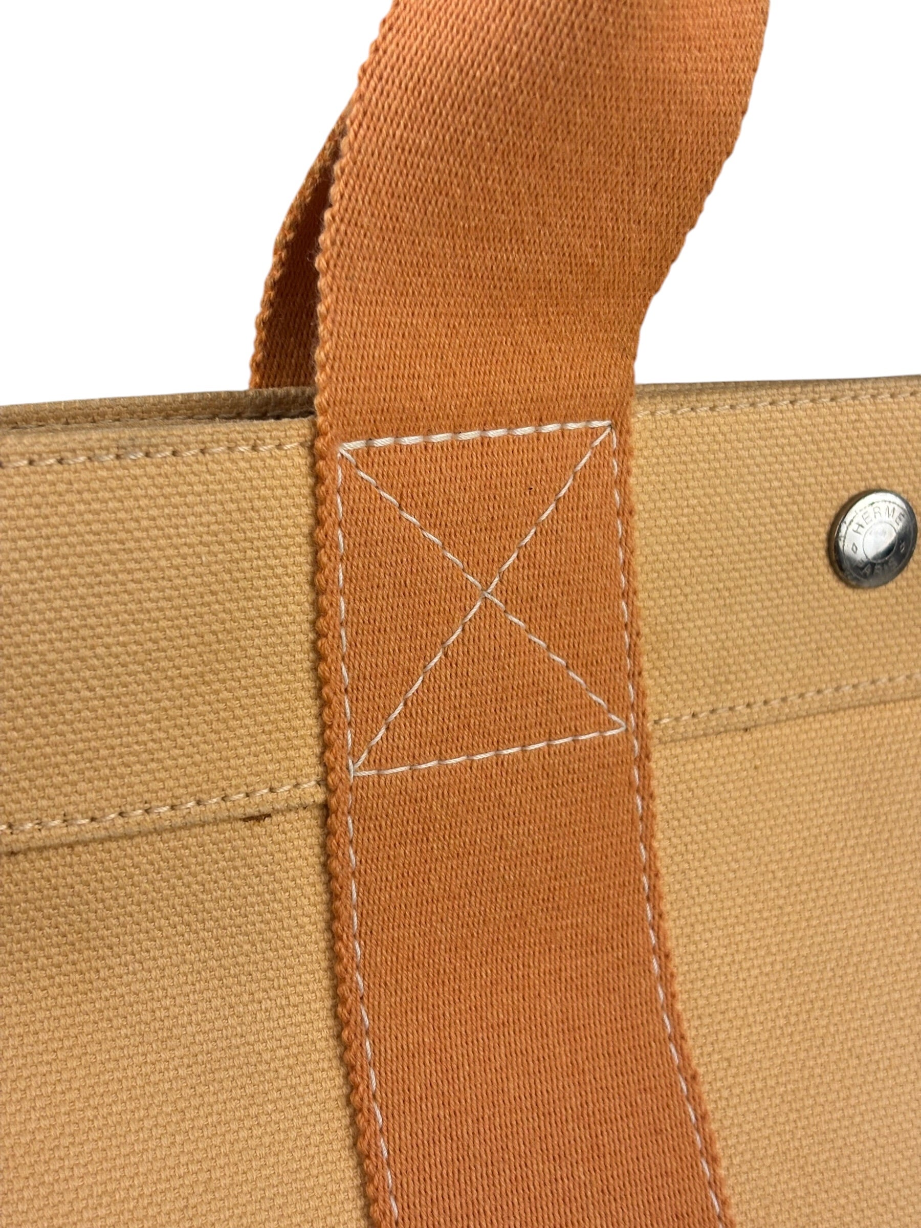 Hermes Light Beige/Orange Bora Bora Tote Bag PM
