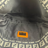Fendi Orange Leather Trim Zucca Pochette