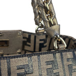 Fendi Vintage Gold Shimmer Zucca Shoulder Bag