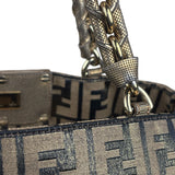 Fendi Vintage Gold Shimmer Zucca Shoulder Bag