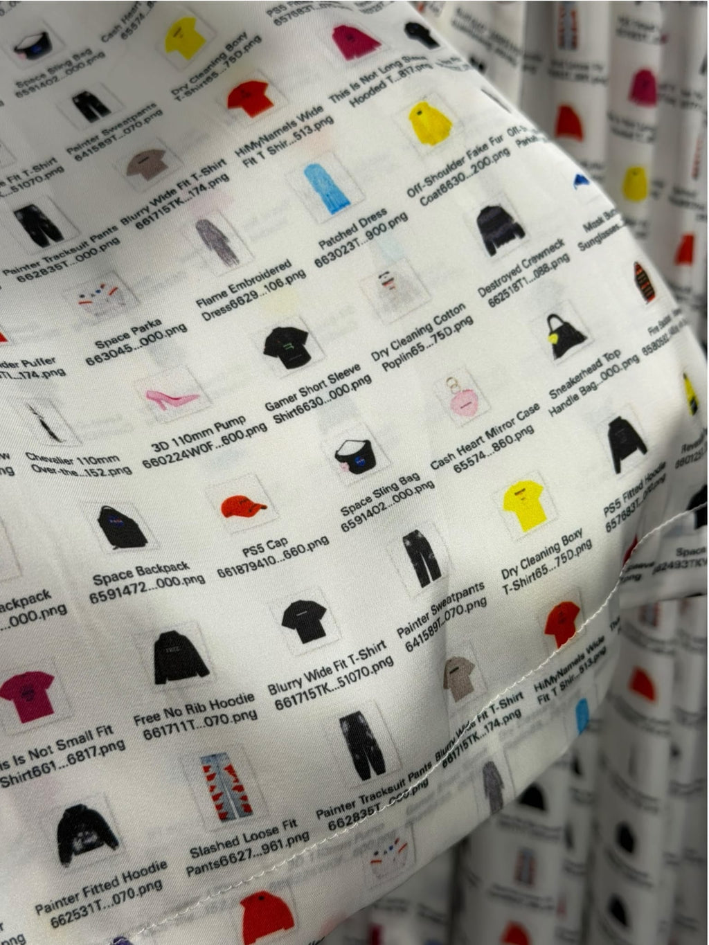 Balenciaga Thumbnail Graphic Oversized White Midi Dress