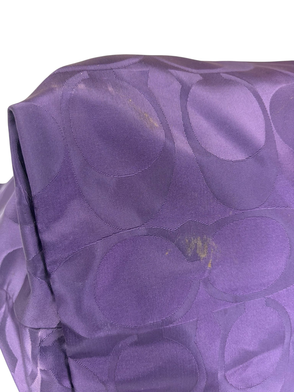Coach Purple Nylon/Leather Trim Gateway Packable Weekender Tote