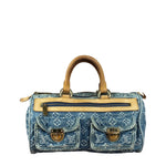 Louis Vuitton Vintage Denim Leather Trim Monogram Neo Speedy 30