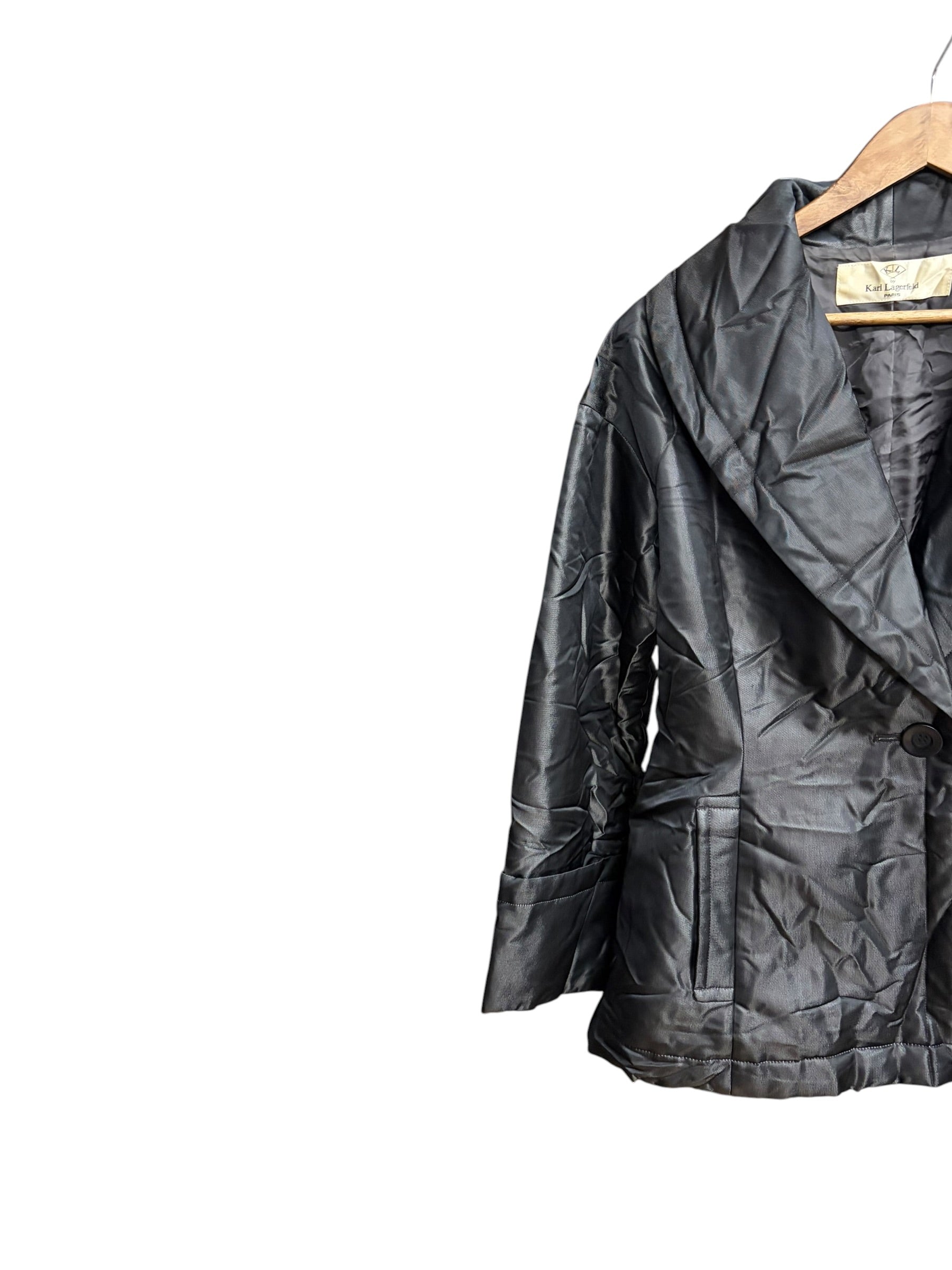 Karl Lagerfeld Shiny Black Jacket