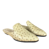 Helene Arpels Ostrich Leather Mule Tan