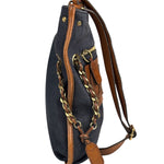 Chloe Dark Gray/Blue Harley Denim/Leather Crossbody Bag