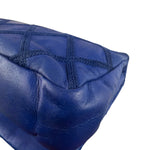 Chanel Blue Leather Diamond Stitch Iridescent Chain Flap Bag 2012