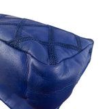 Chanel Blue Leather Diamond Stitch Iridescent Chain Flap Bag 2012
