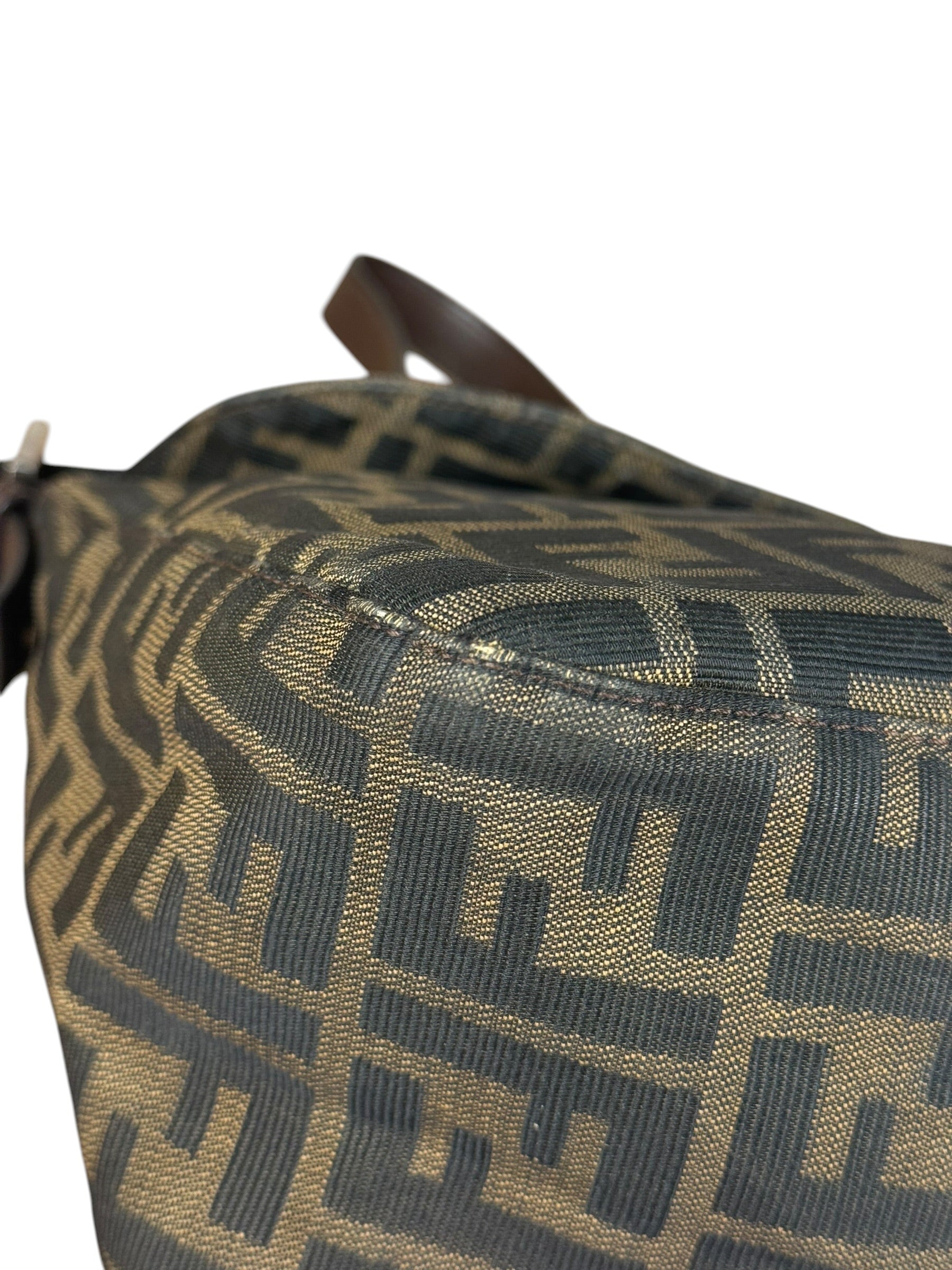 Fendi Vintage Zucca FF Baguette Shoulder Bag