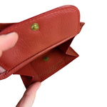 Rolex Red Leather Bifold Wallet