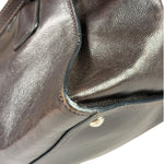 Prada Dark Brown Calf Leather Glace Twin-Pocket Tote