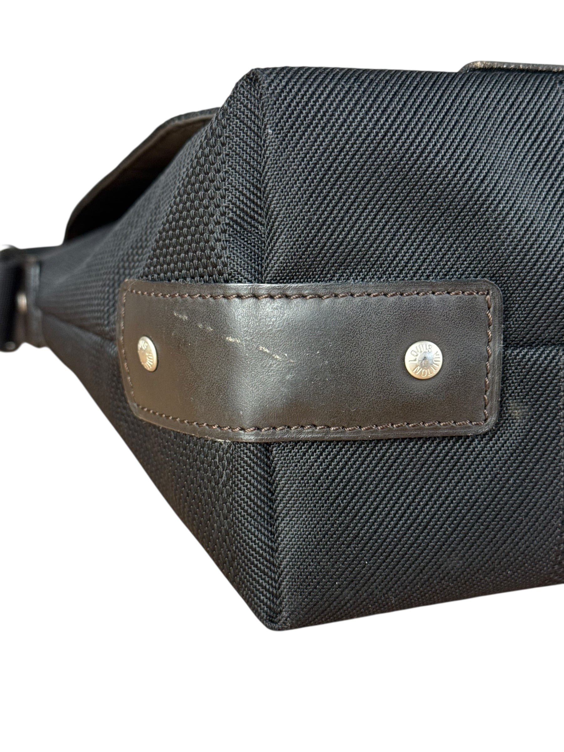 Louis Vuitton Black Damier Geant Flap Messenger