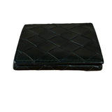 Bottega Veneta Black Intreccio Leather Coin Wallet